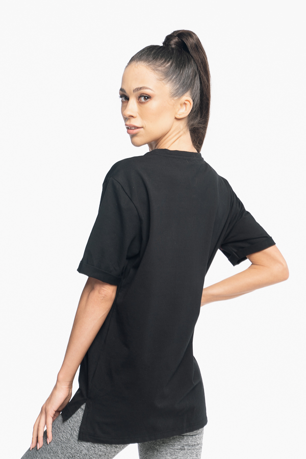 koszulka oversize damska w kolorze czarnym