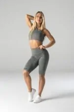 Short biker sports leggings ELITE FORCE grey - Image 2