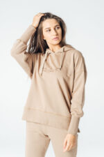 Women's oversize NUDE beige sweatshirt - Image 5