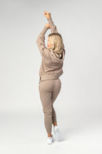 Women's sports tracksuit set NUDE beige - Image 2
