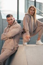 Men's sports sweatshirt NUDE beige - Image 5
