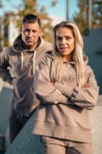 Women's oversize NUDE beige sweatshirt - Image 9