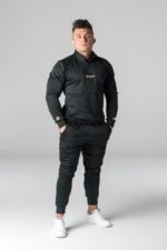 Men's metallic black sweatpants. - Image 6