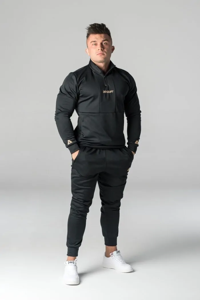 Men's metallic black sweatpants. - Image 6