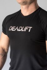 Men's slim fit T-shirt METALLIC black - Image 4