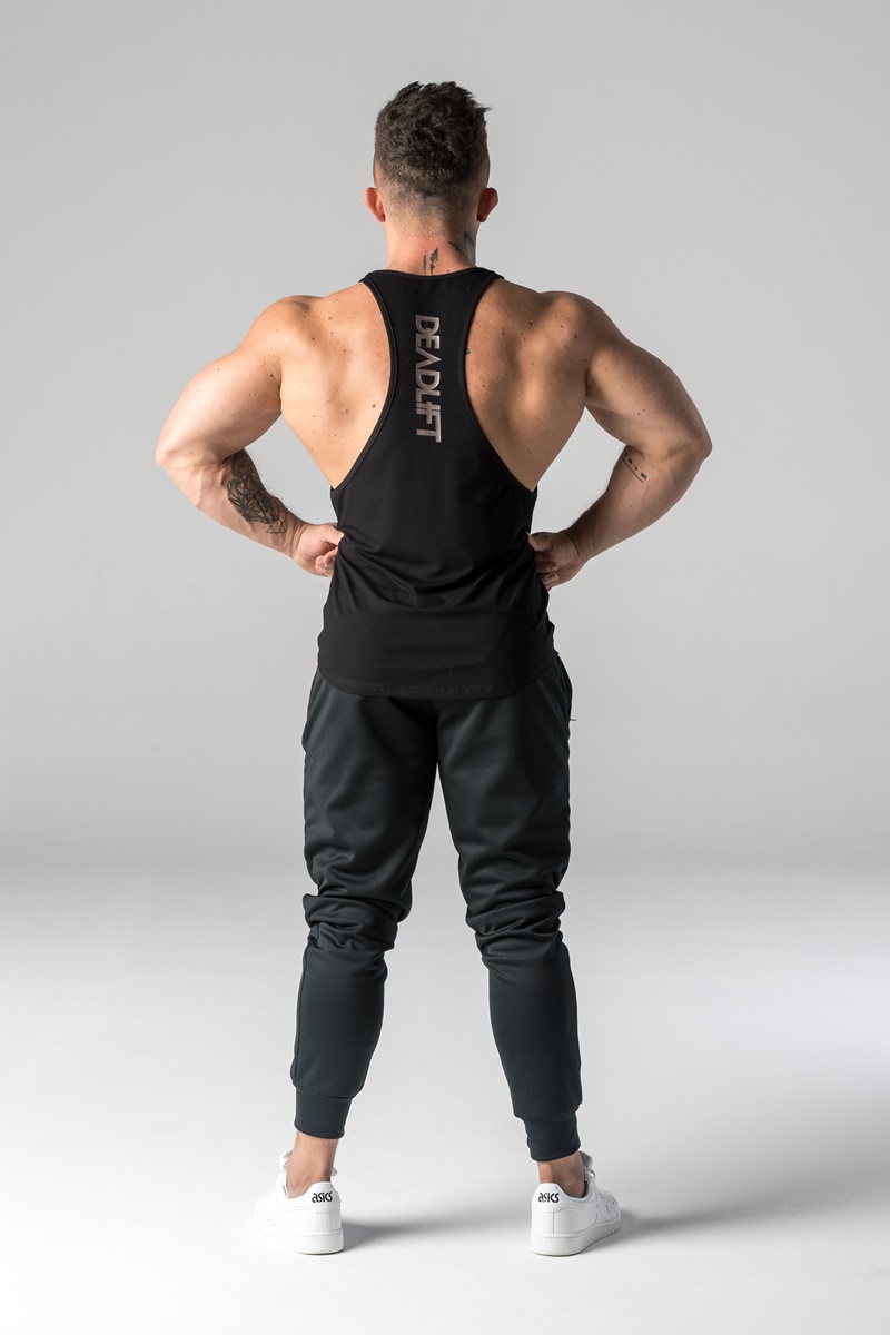 Spodnie dresowe damskie METALLIC czarne - DEADlift Gym Wear