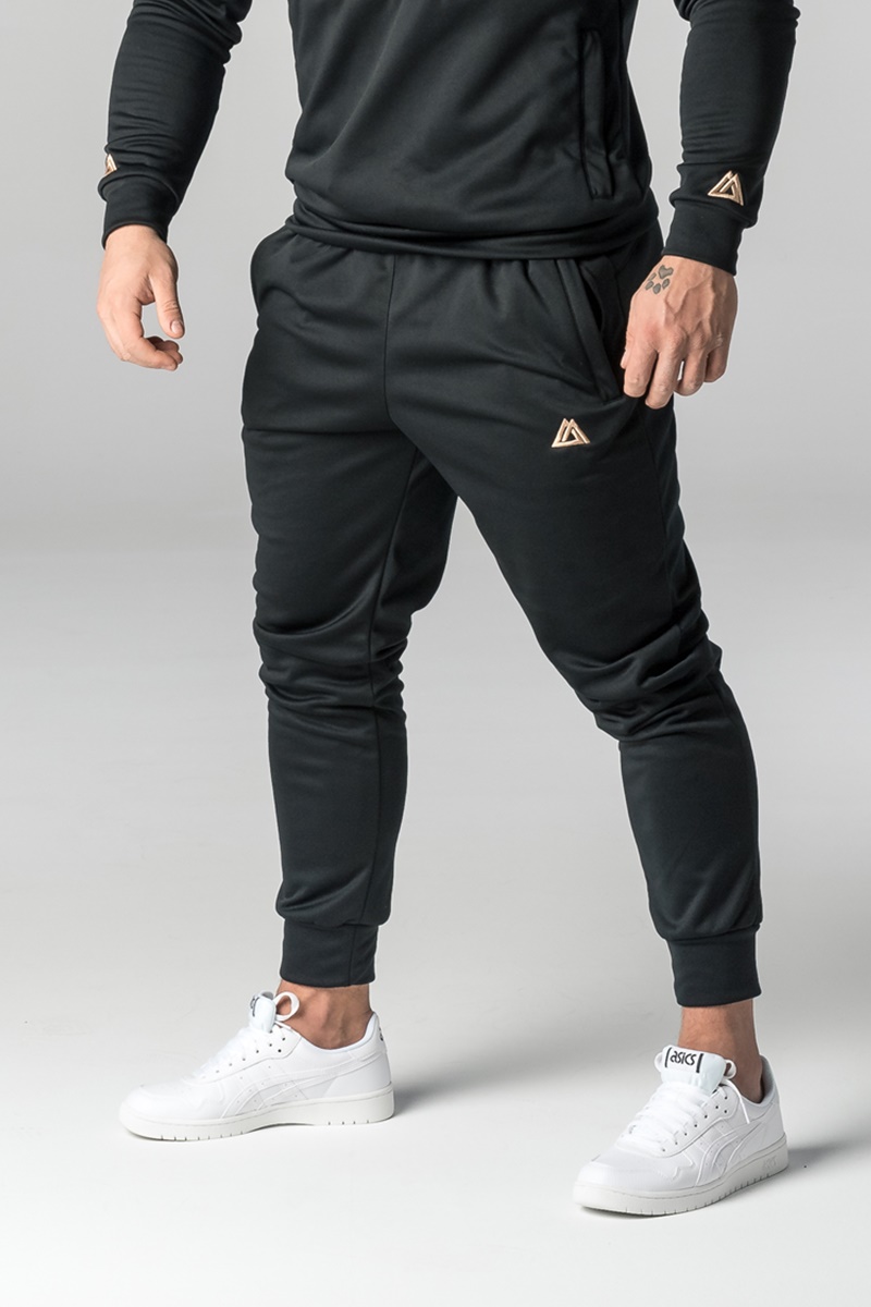 Spodnie dresowe męskie METALLIC czarne - DEADlift Gym Wear