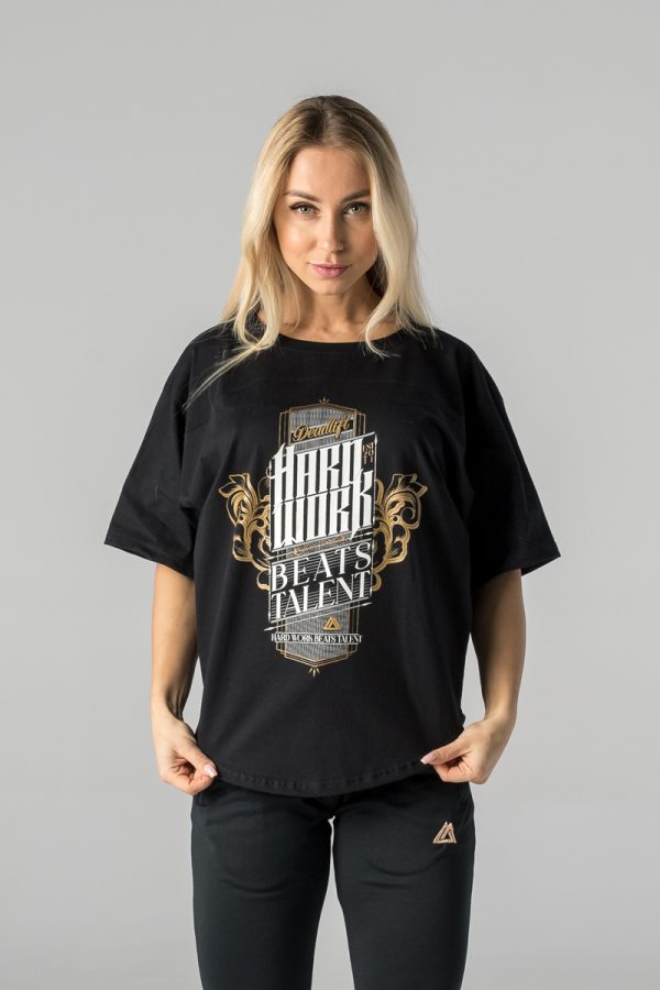 oversize t-shirt for gym men and women black