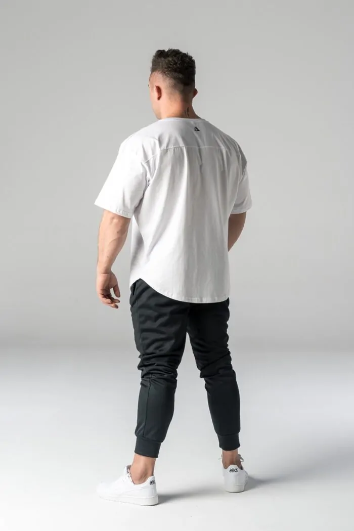 HARD WORK oversize t-shirt unisex white - Image 5