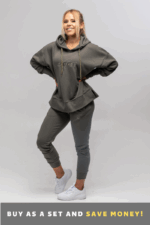 Women's sports tracksuit set FURY khaki