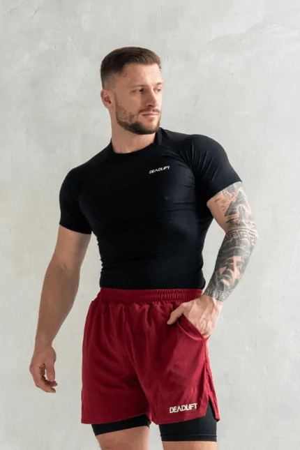 rashguard męski czarny bezszwowy treningowy