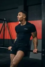 rashguard treningowy męski czarny bezszwowy