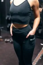 legginsy sportowe damskie czarne