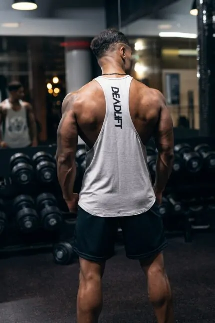 tank top męski na siłownię stringer treningowy