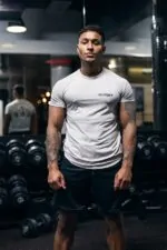 t-shirt męski sportowy slim fit siłownia