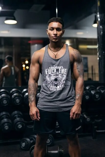 tank top męski na siłownię stringer treningowy
