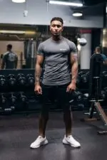 t-shirt męski sportowy slim fit siłownia