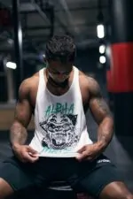 tank top męski na siłownię stringer treningowy