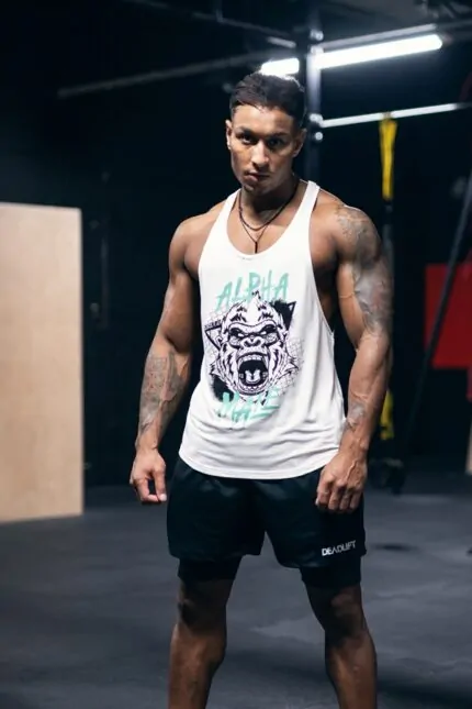 tank top męski na siłownię stringer treningowy