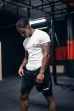 t-shirt męski sportowy slim fit siłownia motywacyjny nadruk