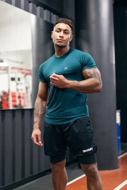 t-shirt męski treningowy slim fit