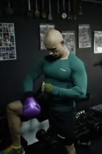 rashguard bezszwowy męski z długim rękawem na trening