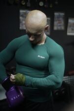 rashguard bezszwowy męski z długim rękawem na trening