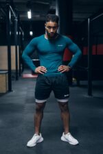 rashguard sportowy bezszwowy męski na siłownię