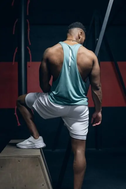 tank top męski na siłownię miętowy