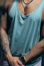 tank top męski na siłownię push and pull