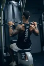 tank top męski na trening czarny siłownia