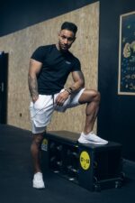 t-shirt męski sportowy slim fit push and pull
