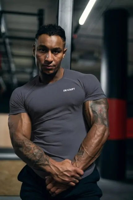 rashguard sportowy męski z krótkim rękawkiem