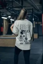 koszulka oversize damska męska sportowa na siłownię