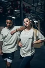 koszulka oversize damska męska sportowa na siłownię