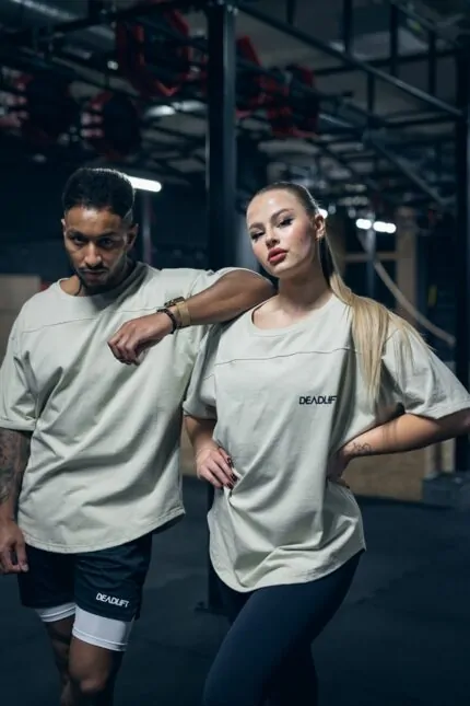 koszulka oversize damska męska sportowa na siłownię