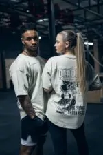 koszulka oversize damska męska sportowa na siłownię