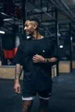 koszulka oversize sportowa na trening unisex czarna