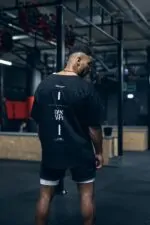 koszulka oversize sportowa na trening unisex czarna