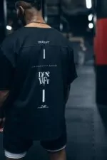 koszulka oversize sportowa na trening unisex czarna