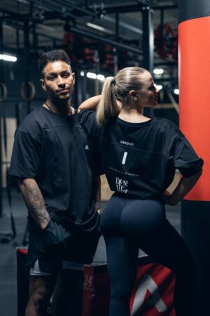 koszulka oversize sportowa na trening unisex czarna