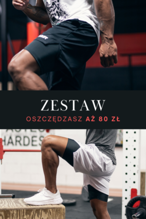 ZESTAW spodenek męskich sportowych na siłownię 2w1