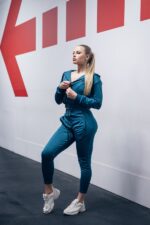 komplet dresowy damski treningowy turkus