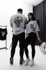 t-shirt oversize sportowy unisex na siłownię