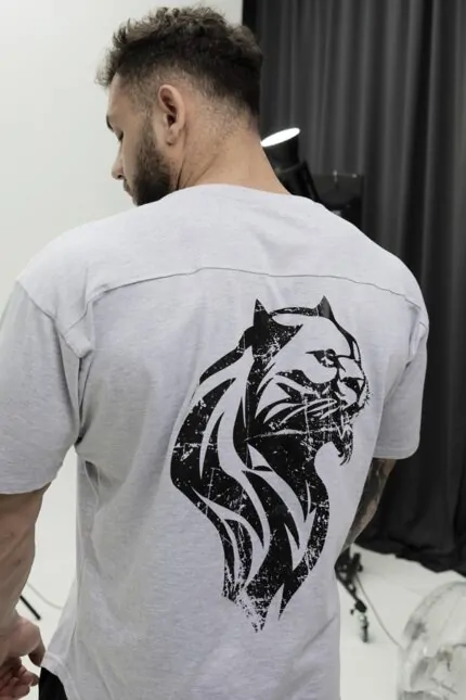 t-shirt oversize sportowy unisex na siłownię