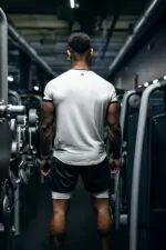 t-shirt męski z lamówkami slim fit sportowy
