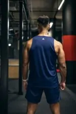 set sportowy męski szybkoschnący granatowy na trening