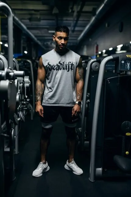 bokserka męska bezrękawnik treningowy streetwear na siłownię