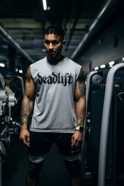 bokserka męska bezrękawnik treningowy streetwear na siłownię