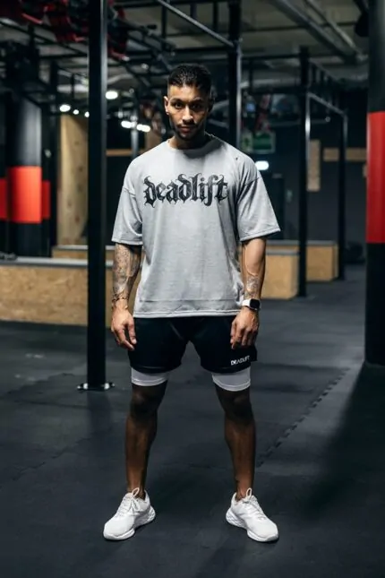 t-shirt oversize męski treningowy na siłownię luźny
